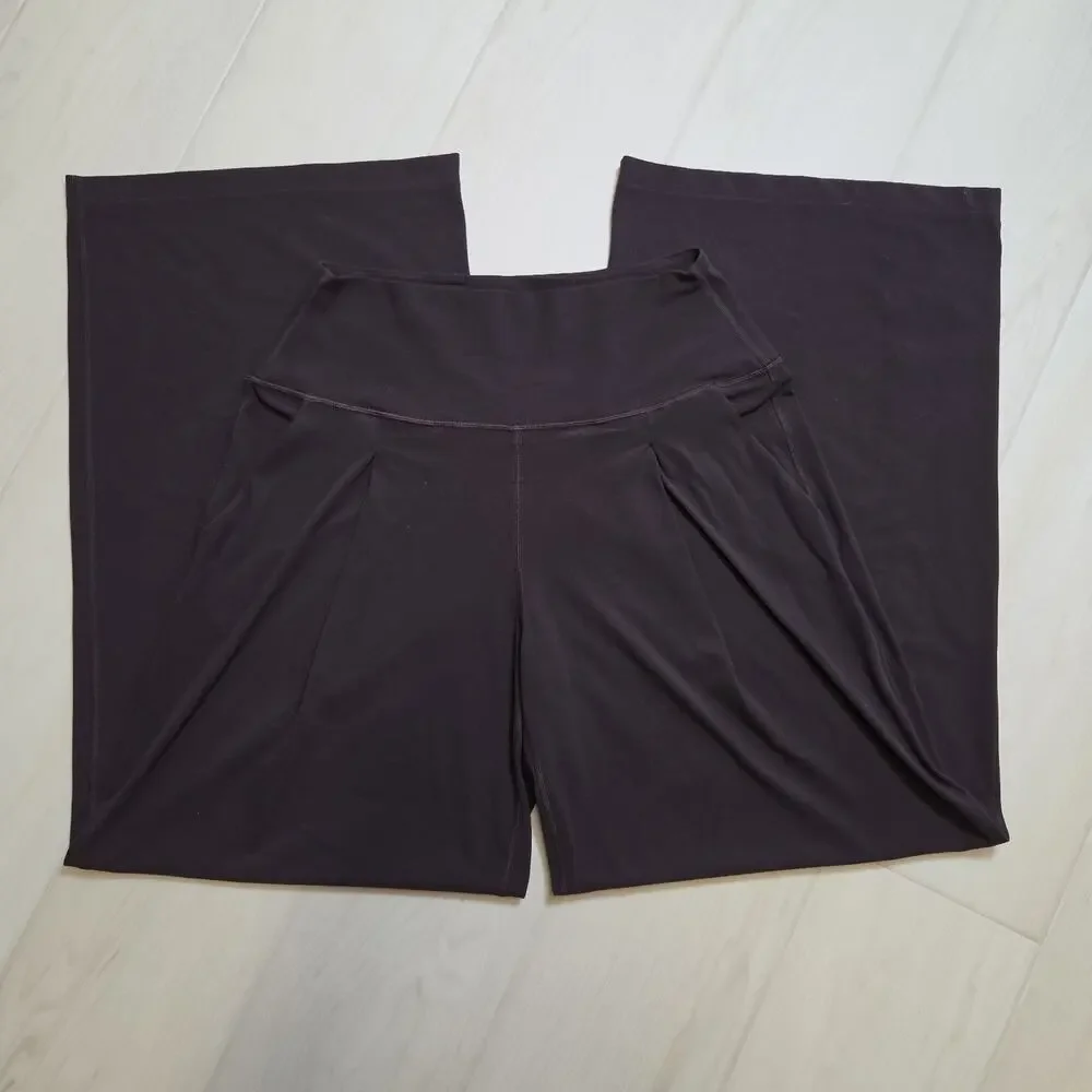 Lululemon Align Palazzo Pants Sequoia Dark Brown Wide Leg Flare Yoga Size 8